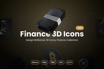 Finance Pack 3D Icon