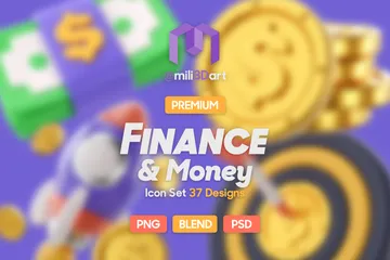 Finances et argent Pack 3D Icon