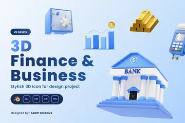 Finance & Business 3D Icon Pack