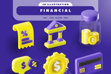 Financial 3D Icon Pack