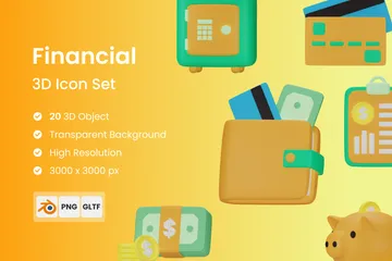 Financial 3D Icon Pack