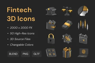 Fintech 3D Icon Pack