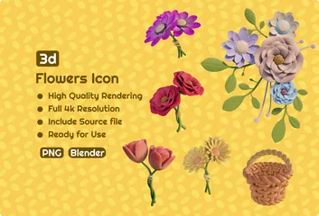 Fleurs Pack 3D Icon