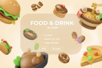 Food & Drink 3D Icon Pack