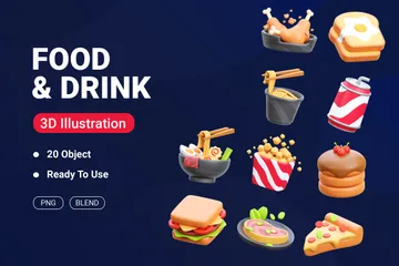 Food And Drink 3D Icon Pack