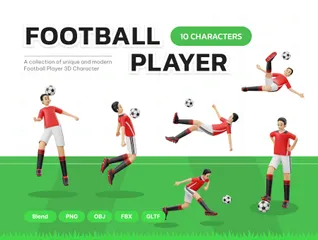 Football Player 3D Illustration Pack