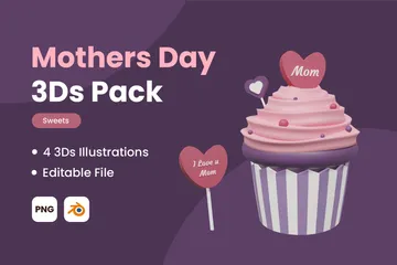 Free Doces para o Dia das Mães Pacote de Icon 3D