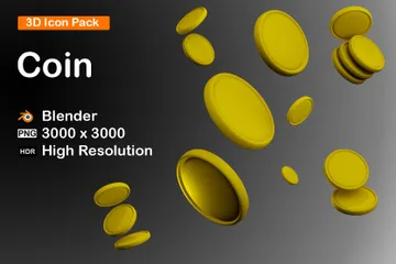 Free Pièce d'or Pack 3D Icon