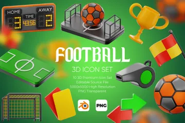 Fútbol americano Paquete de Icon 3D