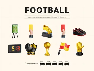 Futebol Pacote de Icon 3D