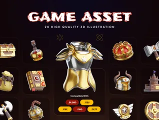 Game Assets 3D Icon Pack