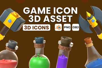 Game Assets 3D Icon Pack