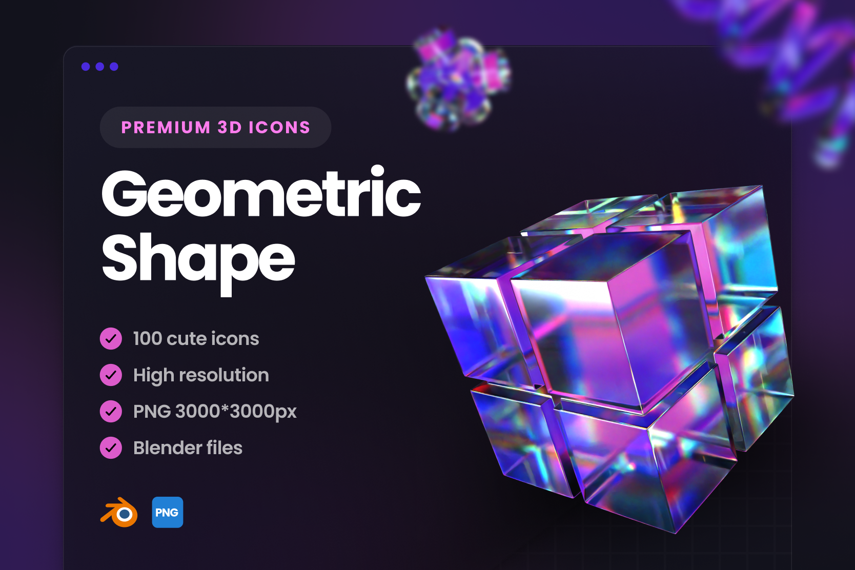 Geometric Shape 3D Illustration Pack - 100 Design & Development 3D ...