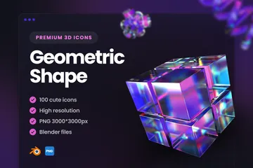幾何学的形状 3D Iconパック
