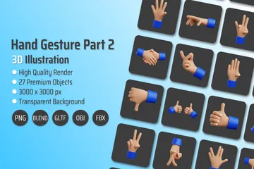 Gesto con la mano, parte 2 3D Icon Pack