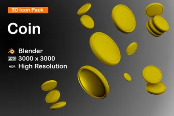 Free Gold Coin 3D Icon Pack
