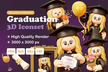 Graduation 3D Icon Pack