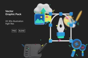 Gráfico vetorial Pacote de Icon 3D