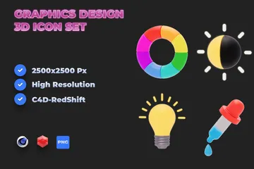 그래픽 디자인 3D Icon 팩