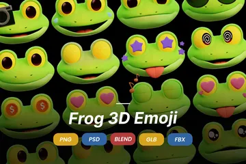 Emoji grenouille 3D Icon Pack