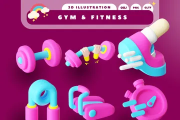 GYM & Fitness 3D Icon Pack