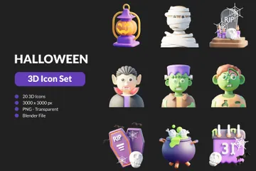 Halloween 3D Icon Pack