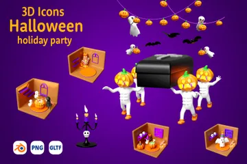 ハロウィン 3D Iconパック