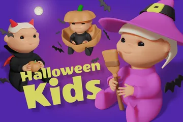 Halloween Kids 3D Icon Pack