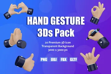 Handbewegung 3D Icon Pack