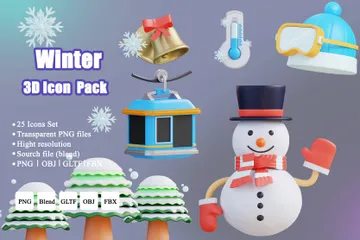 Hiver Pack 3D Icon