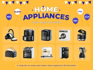 Home Appliances 3D Icon Pack