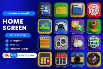 Home Screen 3D Icon Pack