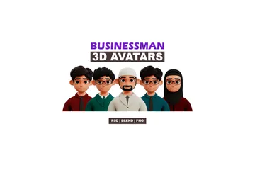 Avatar d'homme d'affaires Pack 3D Icon