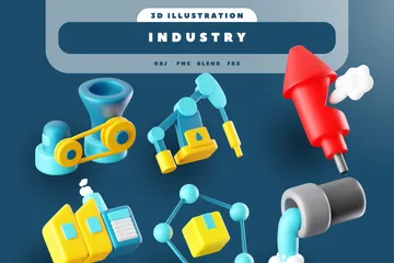 Industrie 3D Icon Pack