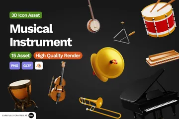 Instrumento musical Pacote de Icon 3D