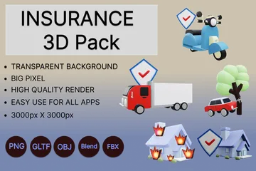 保険 3D Iconパック