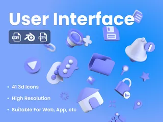 Interface de usuário Ilustração 3D Pack