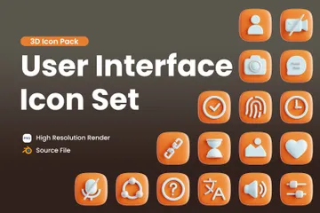 Interface de usuário Pacote de Icon 3D