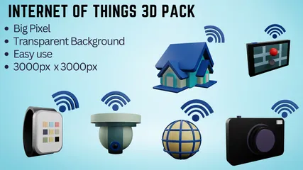 Internet des objets Pack 3D Icon