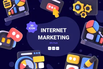 Internet Marketing 3D Icon Pack