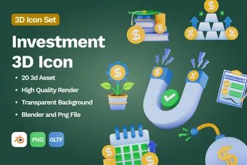 Investition 3D Icon Pack