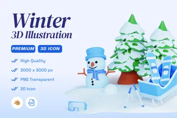 Invierno Paquete de Icon 3D