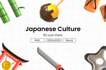 Japanese Culture 3D Icon Pack