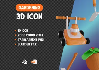 Ícone 3D de jardinagem Pacote de Icon 3D