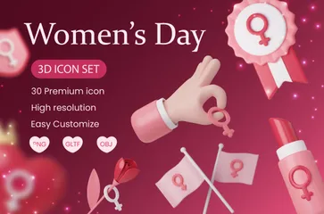 Journée internationale de la femme Pack 3D Icon
