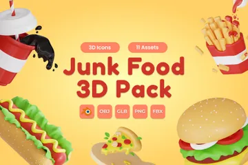 Junk food Pacote de Icon 3D