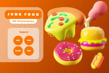 Junkfood 3D Icon Pack