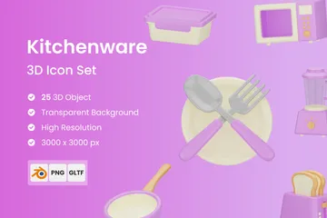 Kitchenware 3D Icon Pack