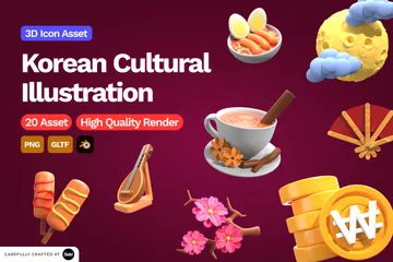 Korean Culture 3D Icon Pack