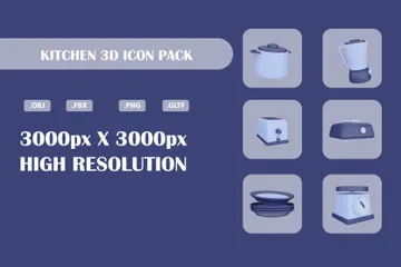 Küche 3D Icon Pack